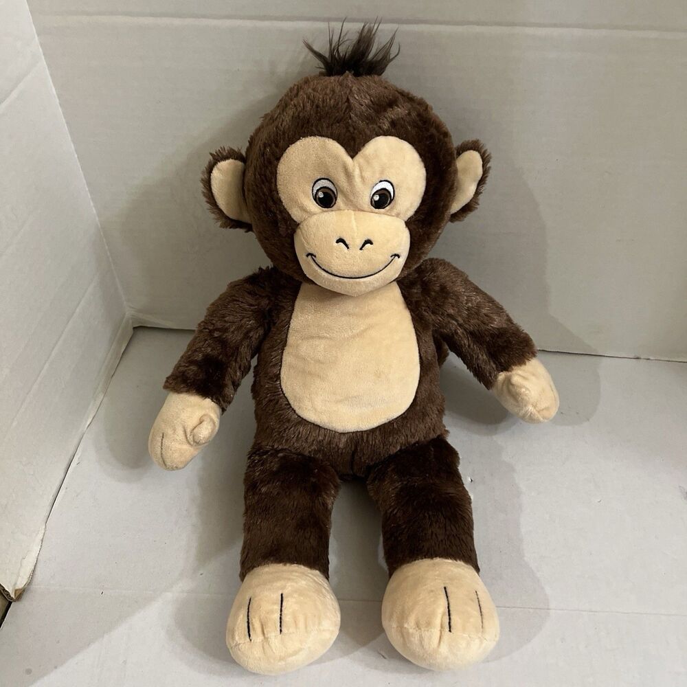 Build A Bear Smiley Monkey Brown Monkey Plush 18" Soft Eyes Toy Stuffed Animal